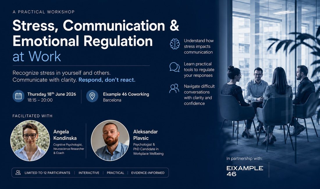 Stress, Communication and Emotional Regulation at Work workshop poster