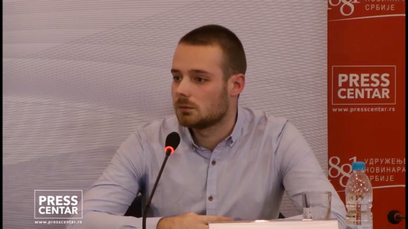 Aleksandar Plavsic speaking at a public mental health roundtable